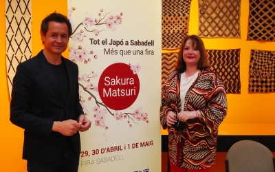 Lluís Matas i Sònia Graupera, a la presentació del Sakura Matsuri | Pau Duran